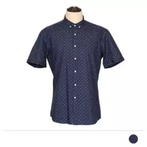 슬림핏 도트 반팔 셔츠 FSS19016남성여름 남자
