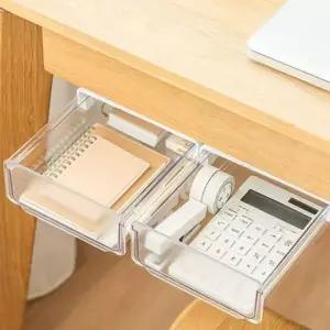 무타공 데스크 슬라이딩 서랍 비밀 보관함 책상 부착형 히든 수납함