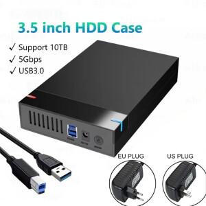 3.5인치 HDD 케이스 USB3.0 하드 드라이브 인클로저 SATA to USB 3.0 외장형 리더 지원 PC 노트북용 10TB
