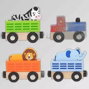 원목장난감 VIGA 애니멀 자석기차 4종세트