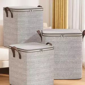 부직포 접이식 리빙박스 수납박스 옷 이불 100L 폴딩박스 부직포리빙박스