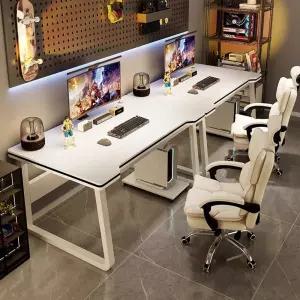 2인용 게이밍 책상 타공형 컴퓨터책상 듀얼 선반형