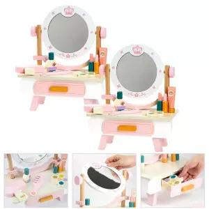 3살 여아선물 화장놀이 원목화장대 2개 여아장난감 원목장난감 역할놀이 아이방 유아교구 4살