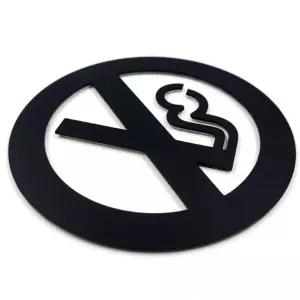 고급 금연구역표지판 메탈 블랙 안내판 표시 흡연금지 경고문 입간판 스티커