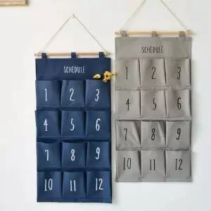 [골드스마일]벽걸이 패브릭 수납포켓 공간정리용