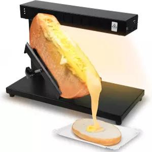 XXUNYUNUIN 라클렛 치즈 멜터 전기 조리대 멜팅 그릴 하프 휠 메이커 높이 조절 가능 레스토랑 주방용