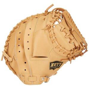 제트 ZETT 연식 야구 포수 미트 소프트 스티어 포수용 파스텔브라운 3200 우던지기용 BRCB35512