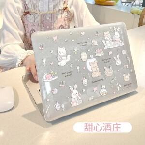 bowknot 패턴 노트북 투명 케이스 MacBook Air15 A2941 2023 A2681Pro13 A1932 A2179A2338 A2337Pro14A277