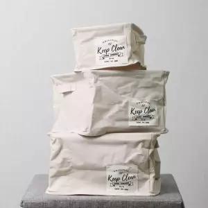 [골드스마일]린넨 소재 포켓형 수납함 정리함 멀티칸 보관 박스