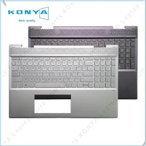 HP ENVY X360 15-CN 15-AG TPN-W134 시리즈 노트북 팜레스트 상단 케이스 커버 (백라이트 키보드 키트 포함