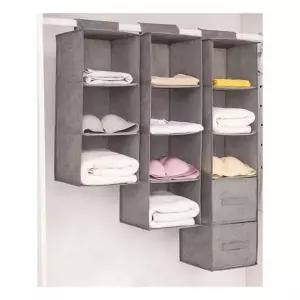 [골드스마일]옷장용 패브릭 행거 수납 트레이 부착식 스타일 깔끔 정리 걸이형