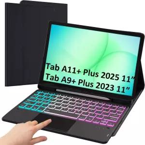 삼성 갤럭시 탭 A11 플러스 2025/A9 2023 11 키보드 케이스 11인치 A9+/A11+ 5G용 3존 7색 백라이트