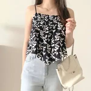 민소매 밴딩 블랙 a라인 나시 A라인 나시 나 블라우스