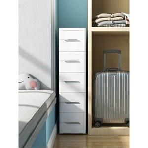 틈새 서랍장 슬림 플라스틱 형 폭 정리함 3단 순백색 거실 수납장 20cm