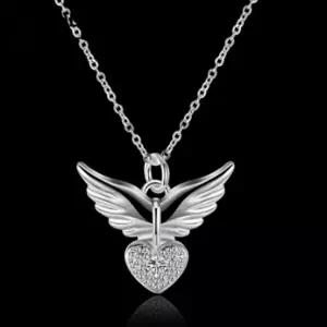 프로포즈 목걸이 펜던트 생일 천사 선물 실버-WFIZPNO