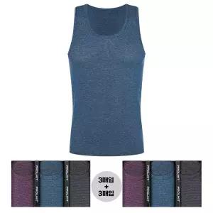 [폴밋]남자 런닝 속옷 시원한 인견 민소매 조끼런닝 메리야스 런닝구 6매 국산 선물