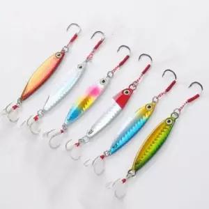 [골드스마일]낚시 깃털 스커트 메탈지그 6p세트 DP60600