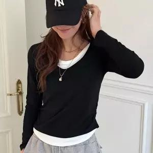 [난닝구] 켄비우 배색레이어드티