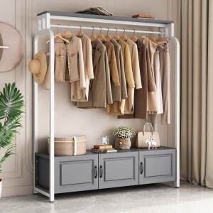 행거 옷걸이 철제 조립식 캐비닛 원룸 프레임 스탠드 옷가게행거 길이 옷장 시스템행거 골드 그레이 120cm 선반
