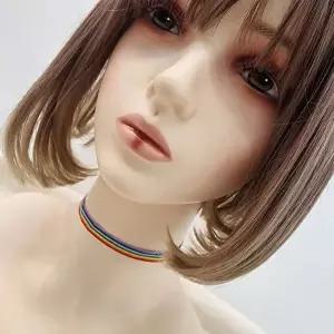 데이트 큐빅 검정 초커 여성 할로윈 행사 넥-WFIZPRS