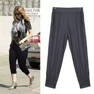 여름용 TR 소재 8부 밴딩 배기팬츠 트레이닝 레깅스 바지