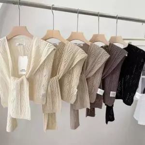 어깨 숄 니트 케이프 가디건 5가지 색상 데일리 레이어드웨어