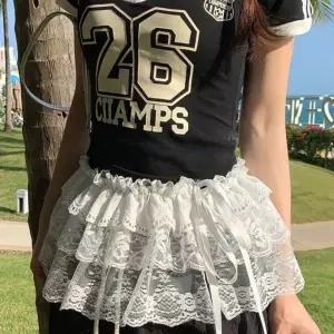 3단 프릴 레이어드 랩 스커트 레이스 발레 스타일 치마