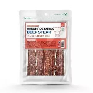 고품질 좋은친구들 수제간식 스테이크 50g (소고기) (강아지 간식) 강아지 애완용품 애완간식 WFIYS0D