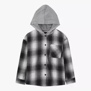 [롯데백화점]인디고뱅크키즈 후드 배색 체크셔츠 IKYC26104