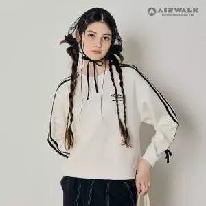 [보리보리/에어워크 주니어]여아 주니어 두줄 리본 크롭 맨투맨 티셔츠