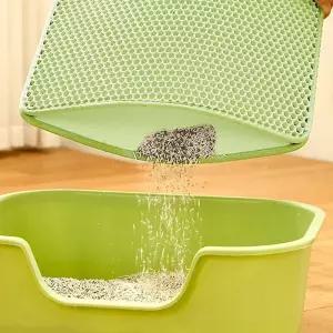 고양이 이중모래매트 사막화 방지 패드 발판 화장실