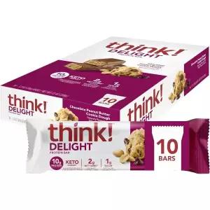 think! 케토 프로틴바 초콜릿 피넛 버터 쿠키도우 (10개)