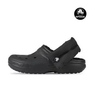 [크록스]퍼프 스트 라인드 클로그 겨울 방한 패딩 털슬리퍼 211979-001 916678