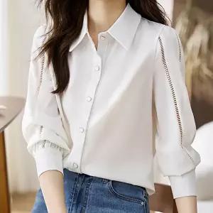 [패션시그널]펀칭슬리브 셔츠블라우스 670075