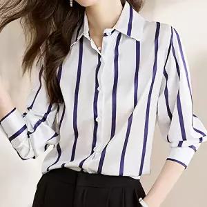[패션시그널]굵은 스트라이프 셔츠블라우스 345B59