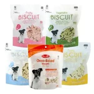 강아지간식 바우와우 강아지 비스켓 간식 220g