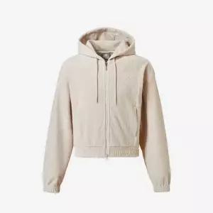 [뉴발란스]WOMEN 벨루아 프렌치 테리 오버사이즈드 후드집업 세미 오버 핏 - 64Cream 714144