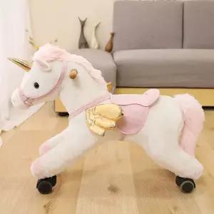 흔들목마 소형 타기 장난감 호스라이딩 바퀴 승마 의자 흔들말 교구 포니