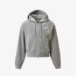 [뉴발란스]WOMEN 벨루아 프렌치 테리 오버사이즈드 후드집업 세미 오버 핏 - ACMelange Gray 714140