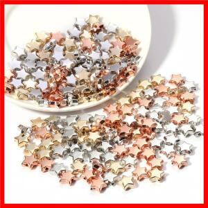 50-100Pcs 6mm 10mm 12mm CCB 스타 비즈 골드 실버 색상 느슨한 간격 비즈 쥬얼리 팔찌 만들기 DIY 귀걸이