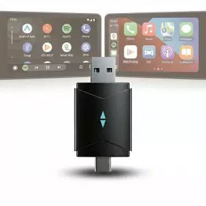 나비 차량용 무선 안드로이드 오토 카플레이 동글 미러링 NV65-AAC1