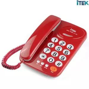 아이텍 IK-100RE 전화기 유선 사무용 가정용 매장용 키폰 호환 레드