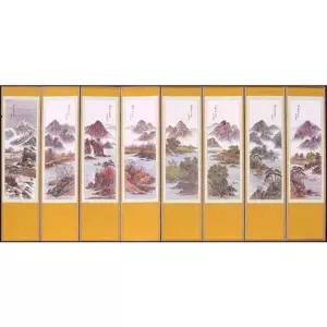 가은 산수화 8폭 병풍 영인본 제사 차례상 제수용품 제기세트 제사상 차례 제사용병풍