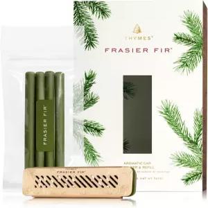 Thymes Fasier Fir Car Diffuser 키트 + 리필 - 통풍구 클립 공기 청정기 4개 리드 신선한 향이 나는