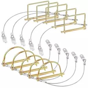 강철 퀵 릴리스 링이 있는 Umigy 10개 트레일러 커플러 핀 2-3/4인치 x 1/4인치 (L W) 샤프트 잠금 농장