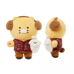 춘식이 인형 꽃무늬조끼 시골패션 춘식 중형 인형 26cm