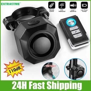 호환상품 Extractme 무선 바이크 오토바이 도난 경보기 원격 제어 110dB 진동 센서 전기 자전거 스쿠터 안