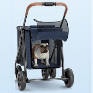 샤크팡 견 접이식 대형견 반려견 유모차 점보 개모차