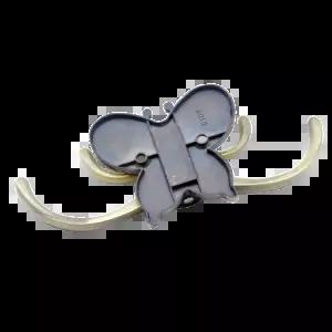 나비형 접이식 벽걸이 옷걸이 후크 엔틱무광 4구