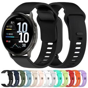 호환상품 20mm 스포츠 스트랩 가민 호환 베뉴 SQ 4 3 2플러스 비보액티브 5 6 실리콘 팔찌 포러너 570 165